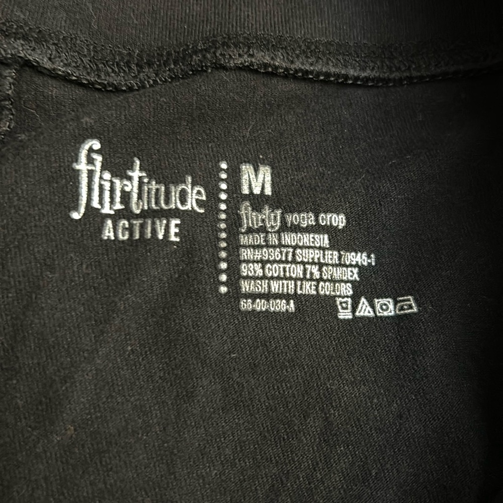Barely worn Flirtitude Active size medium black legging